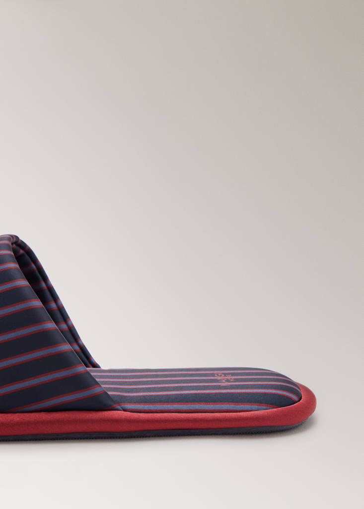 Printed satin spade — Navy
