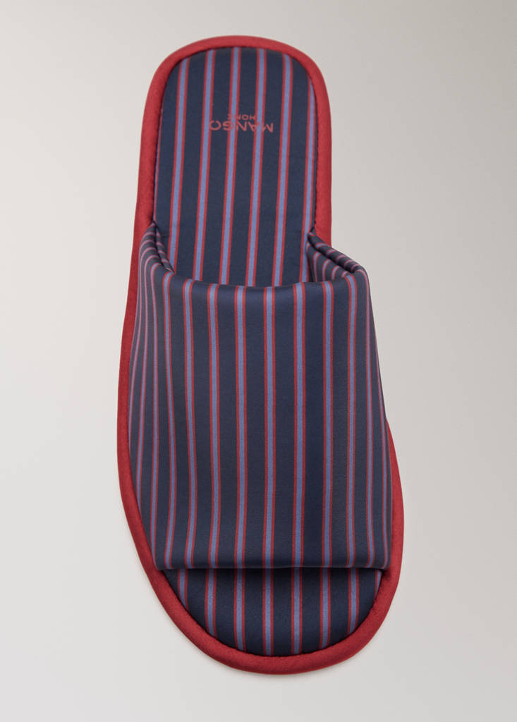 Printed satin spade — Navy