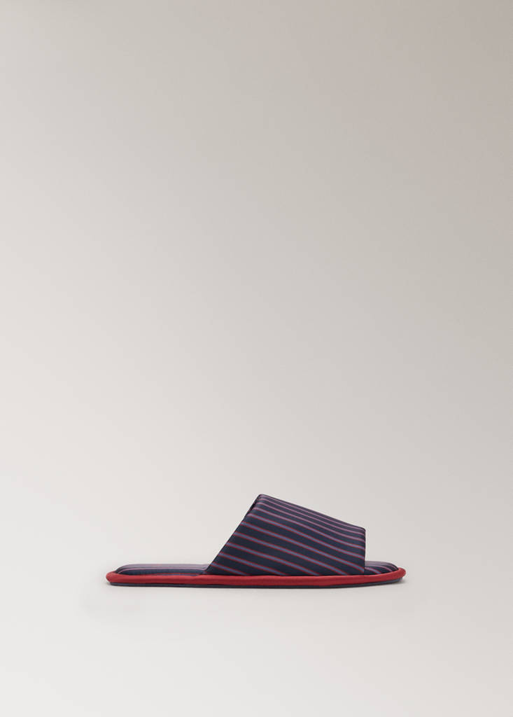 Printed satin spade — Navy