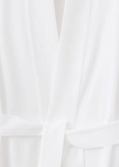 Cotton robe with lace — White 6