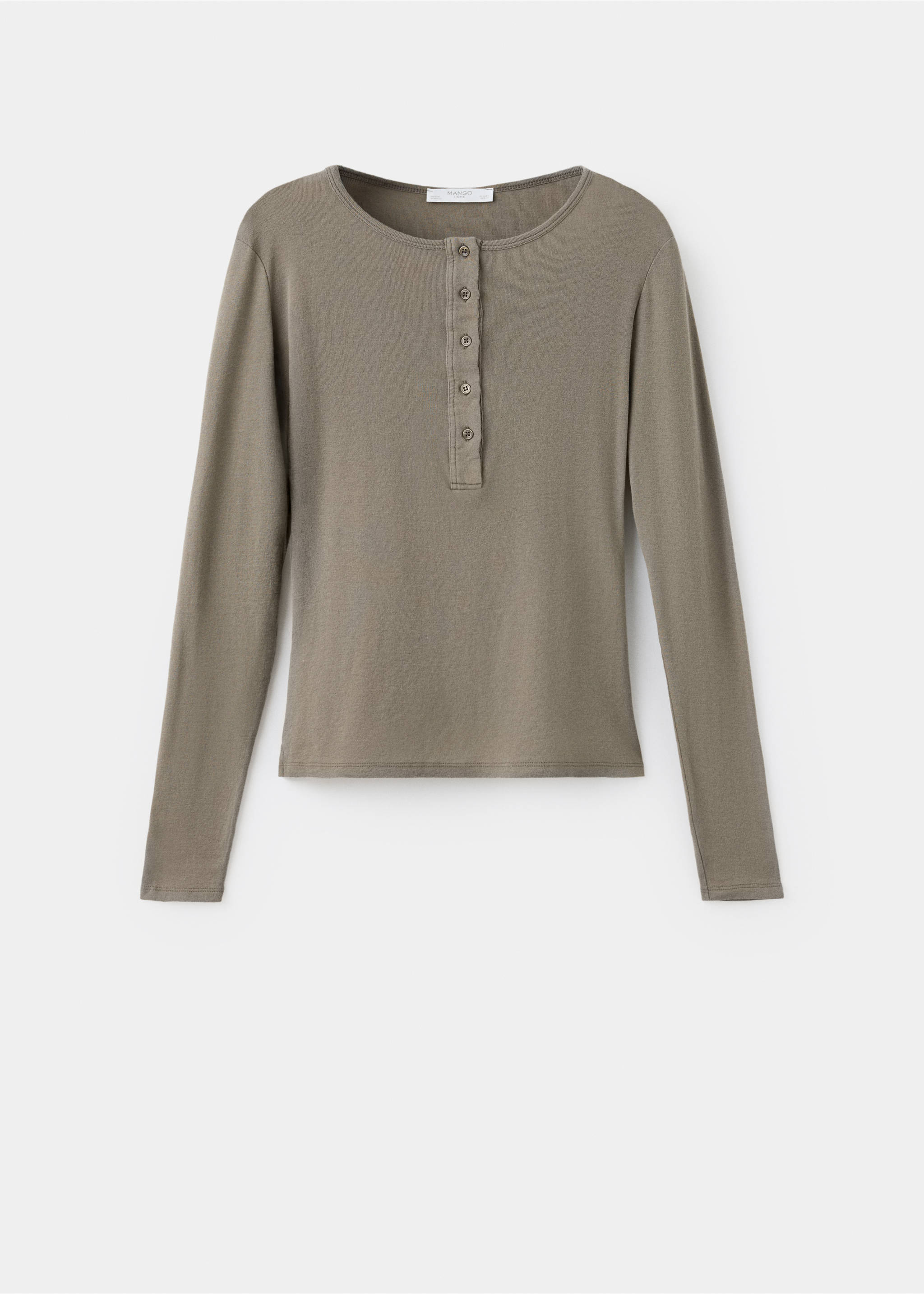 100% cotton pyjama top - Article without model, Green. Ref: 37062938-00.