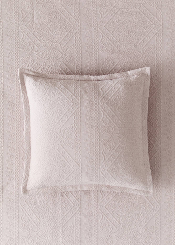 Pre-shrunk jacquard cushion cover 300 g, 50x50 cm — Pale Pink