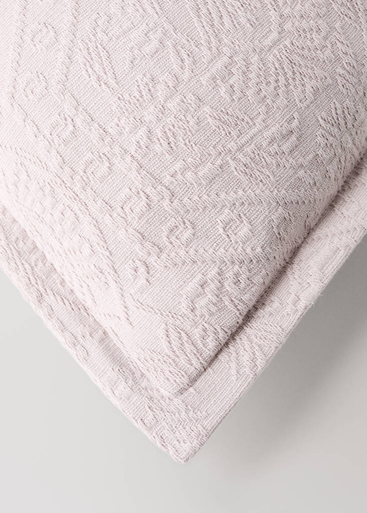 Pre-shrunk jacquard cushion cover 300 g, 50x50 cm — Pale Pink