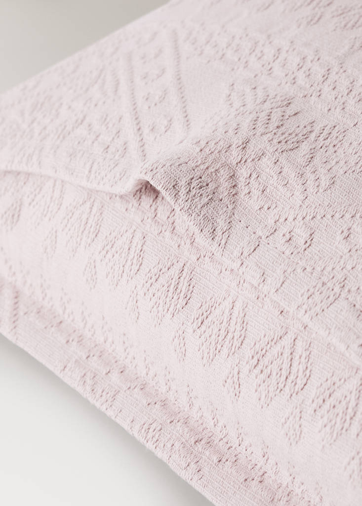 Pre-shrunk jacquard cushion cover 300 g, 50x50 cm — Pale Pink
