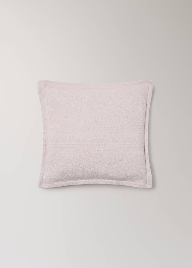 Pre-shrunk jacquard cushion cover 300 g, 50x50 cm — Pale Pink