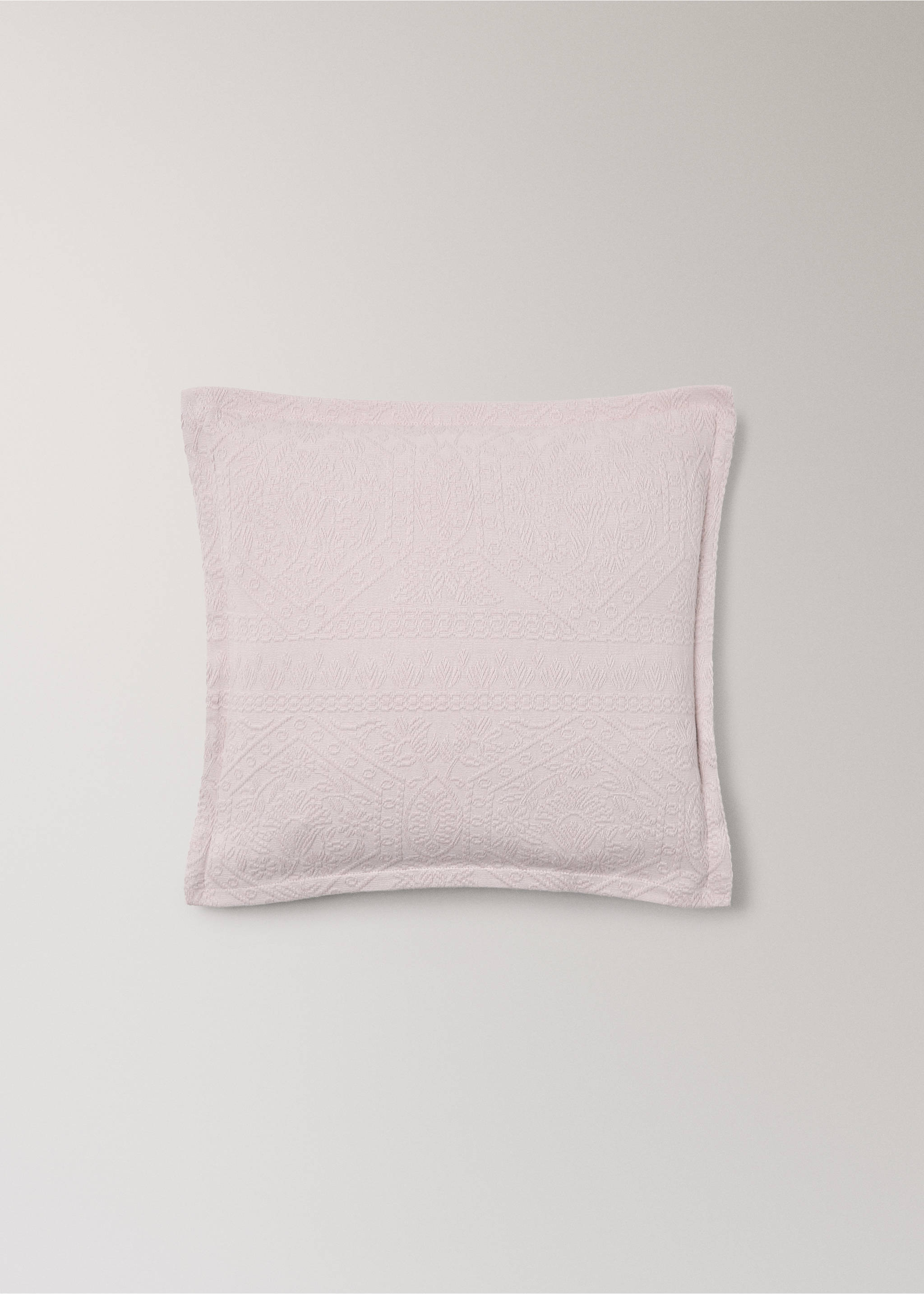 Pre-shrunk jacquard cushion cover 300 g, 50x50 cm - Article without model, Pale Pink. Ref: 37062944-00.