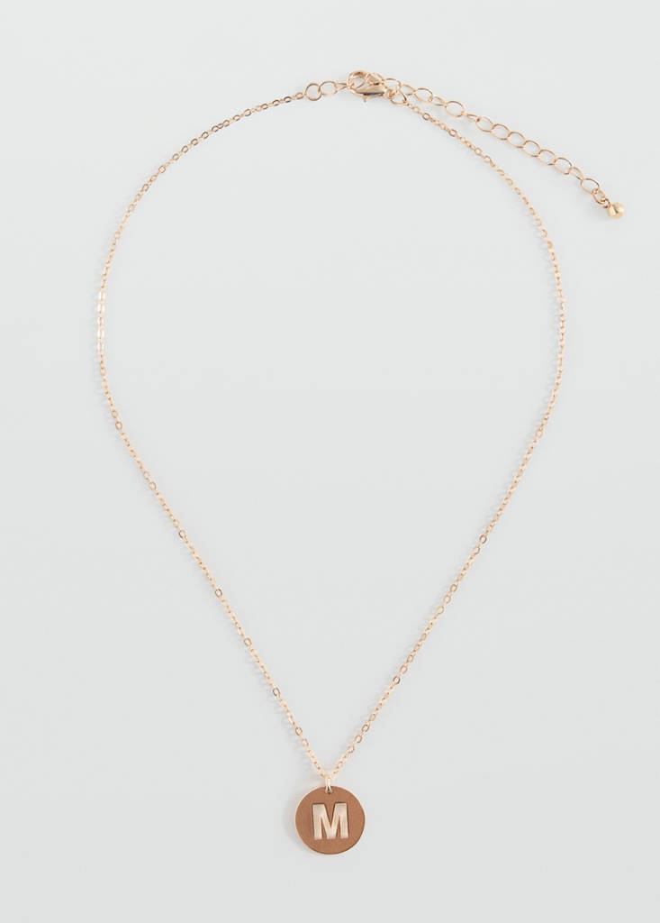 Letter Pendant Necklace — Gold