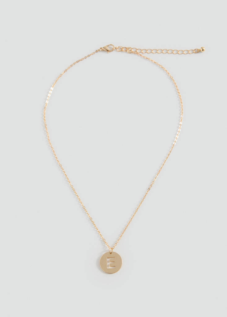 Letter Pendant Necklace — Gold