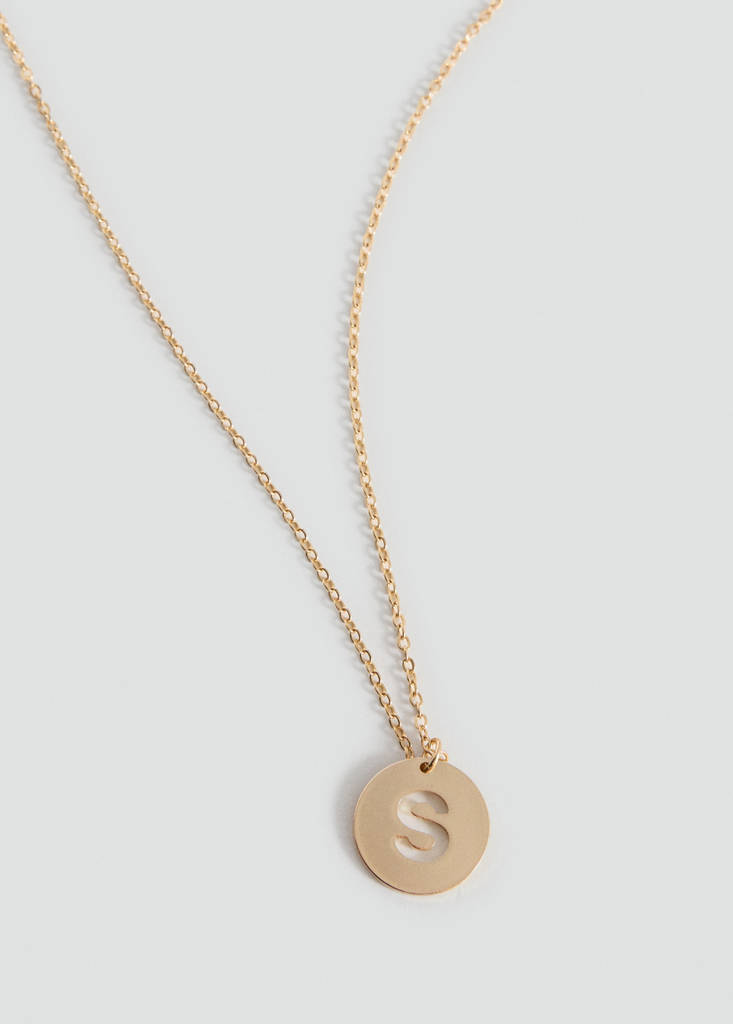 Letter Pendant Necklace — Gold