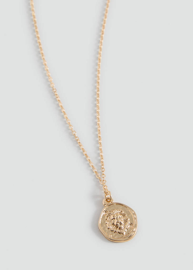 Leo horoscope pendant necklace — Gold