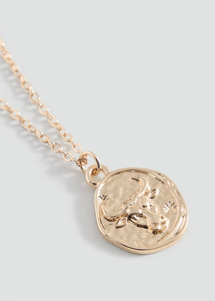 Taurus horoscope pendant necklace — Gold
