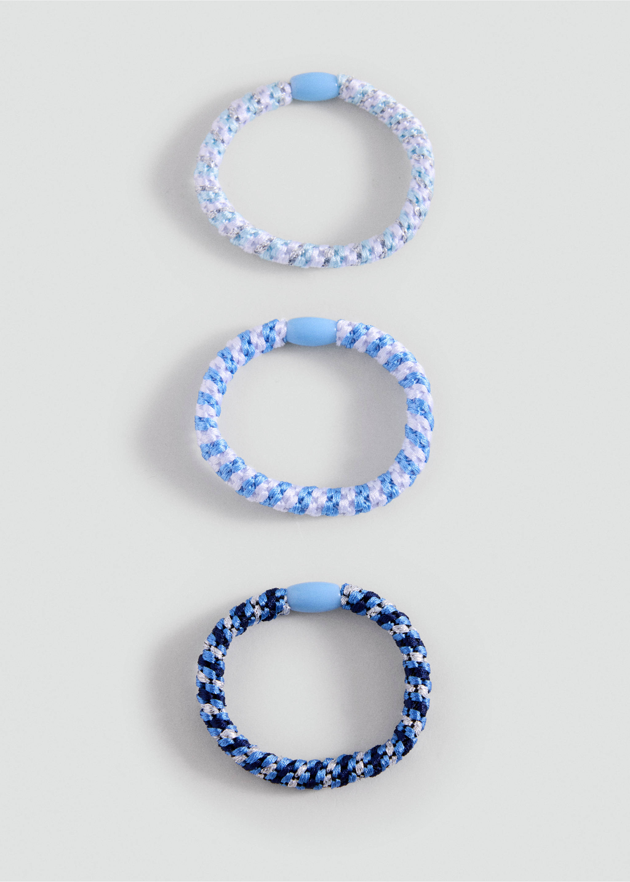 Pack of 3 combined hair ties - Article without model, Blue. Ref: 37062957-00.