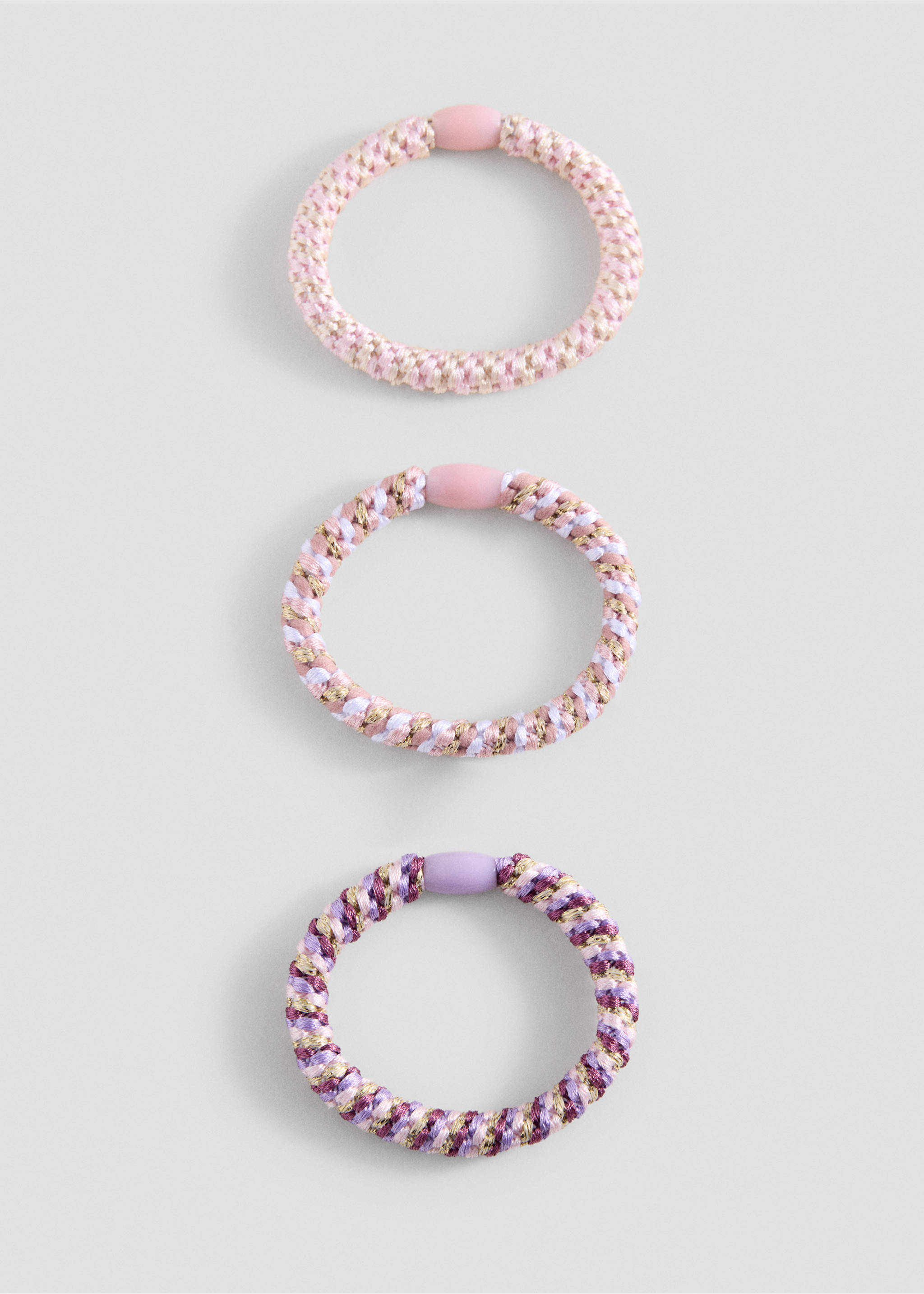 Pack of 3 combined hair ties - Article without model, Pink. Ref: 37062958-00.
