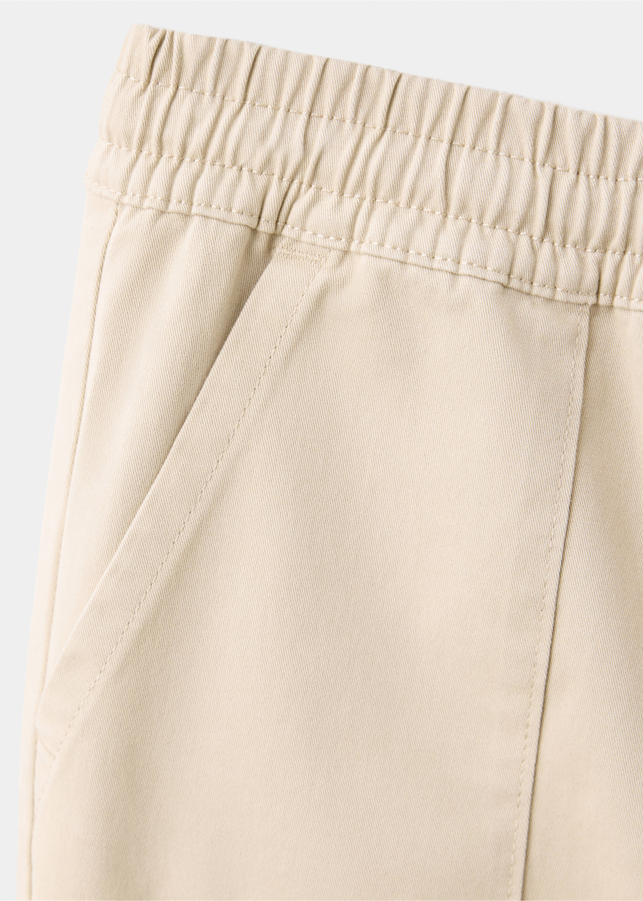 Cotton jogger-style trousers - Details of the article 0, Beige. Ref: 37063274-00.