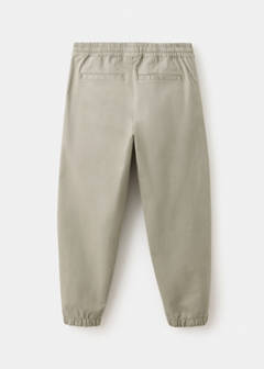 Cotton jogger-style trousers — Khaki 4