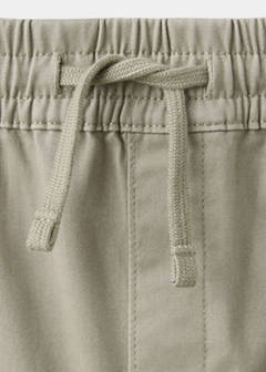 Cotton jogger-style trousers — Khaki 3
