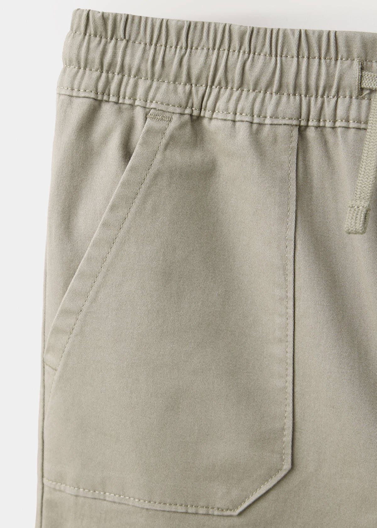 Cotton jogger-style trousers — Khaki