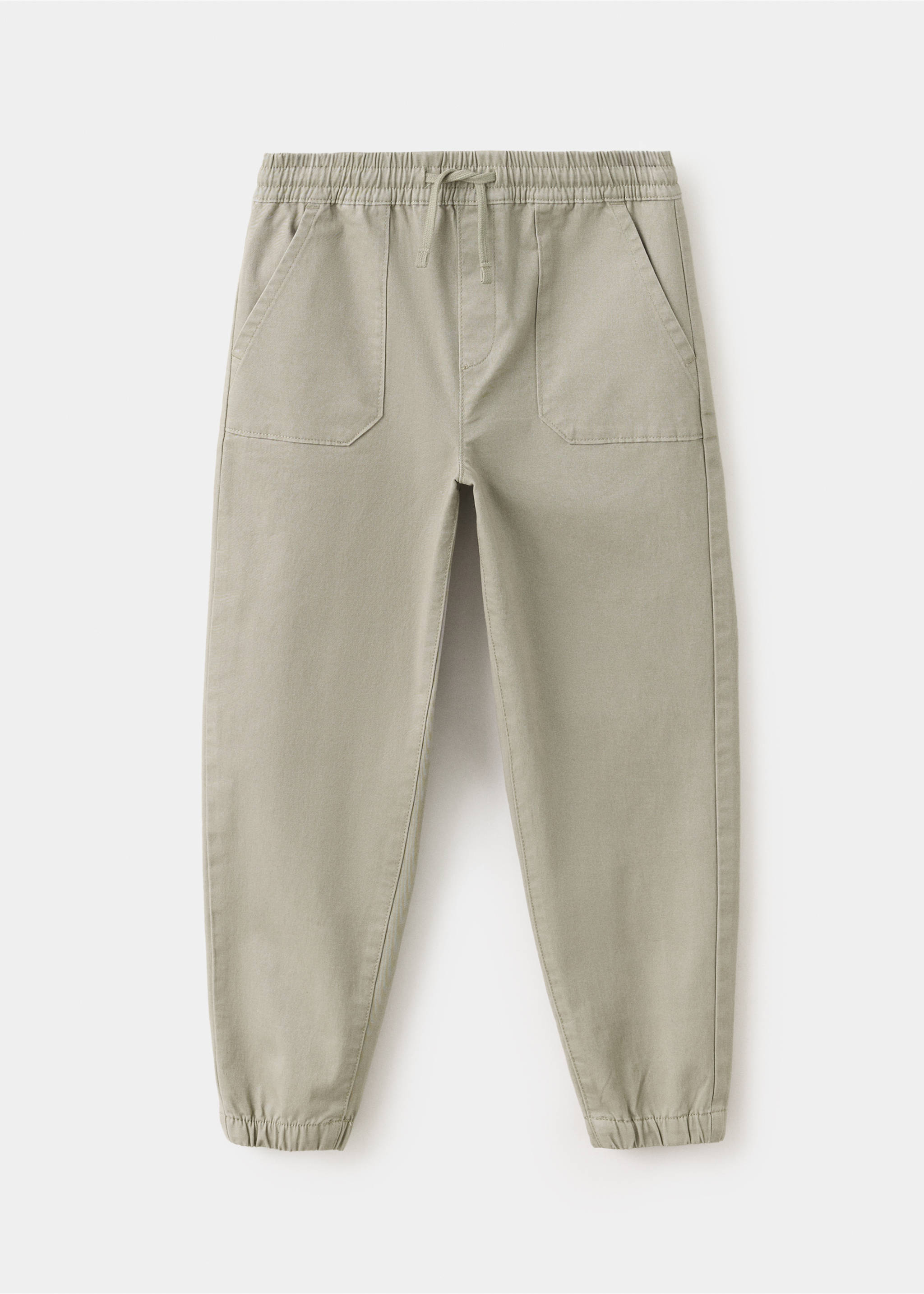 Cotton jogger-style trousers - Article without model, Khaki. Ref: 37063274-00.