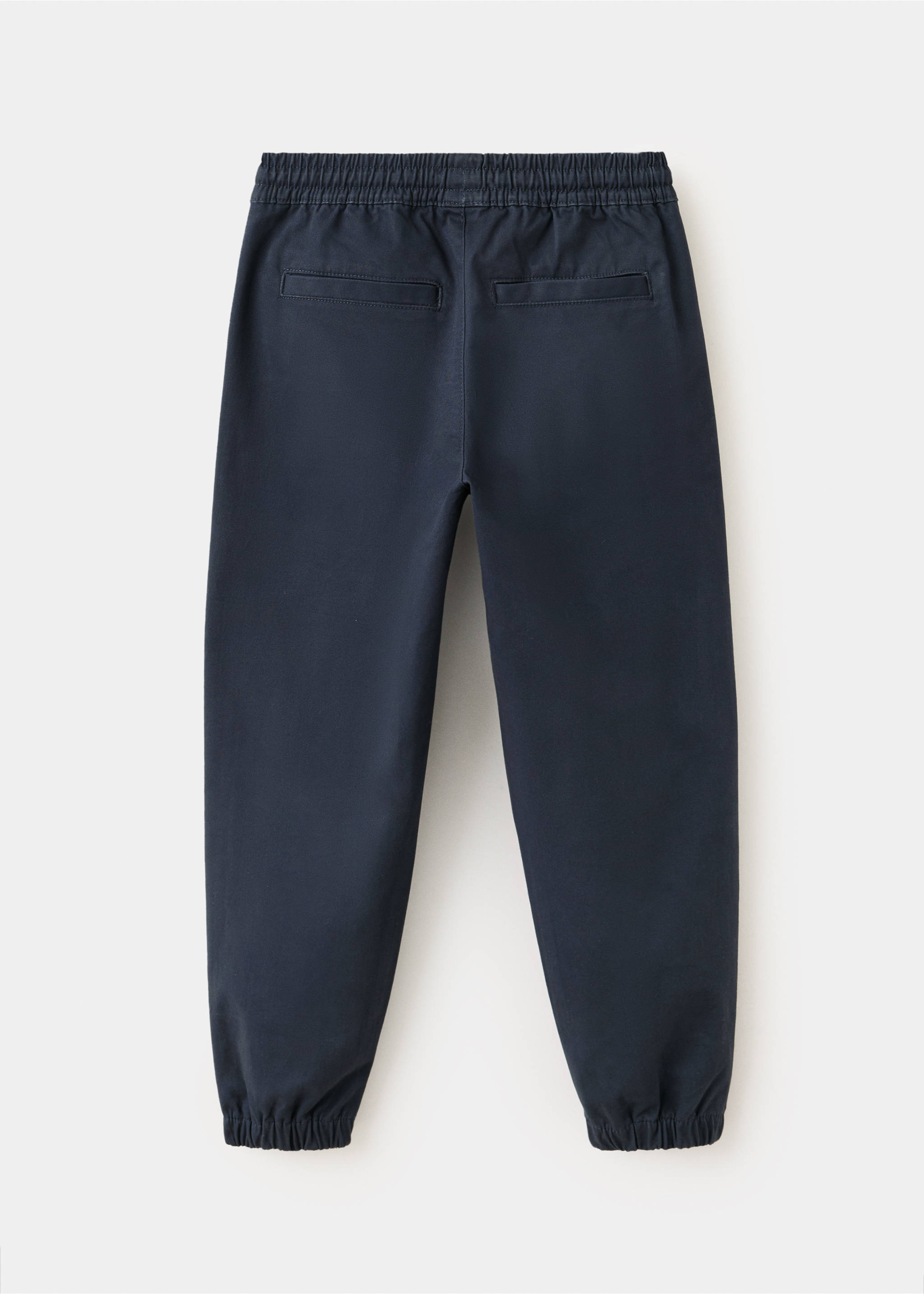Cotton jogger-style trousers - Reverse of the article, Navy. Ref: 37063274-00.