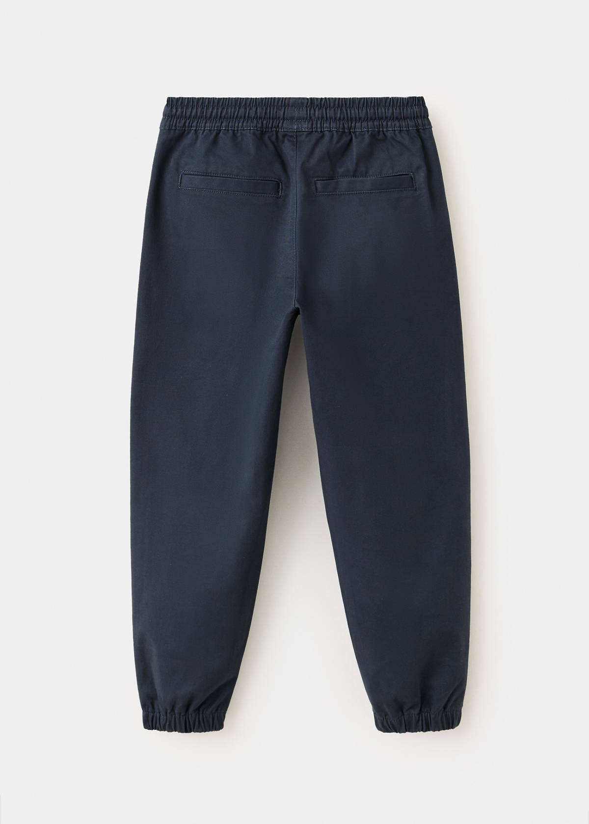 Cotton jogger-style trousers — Navy