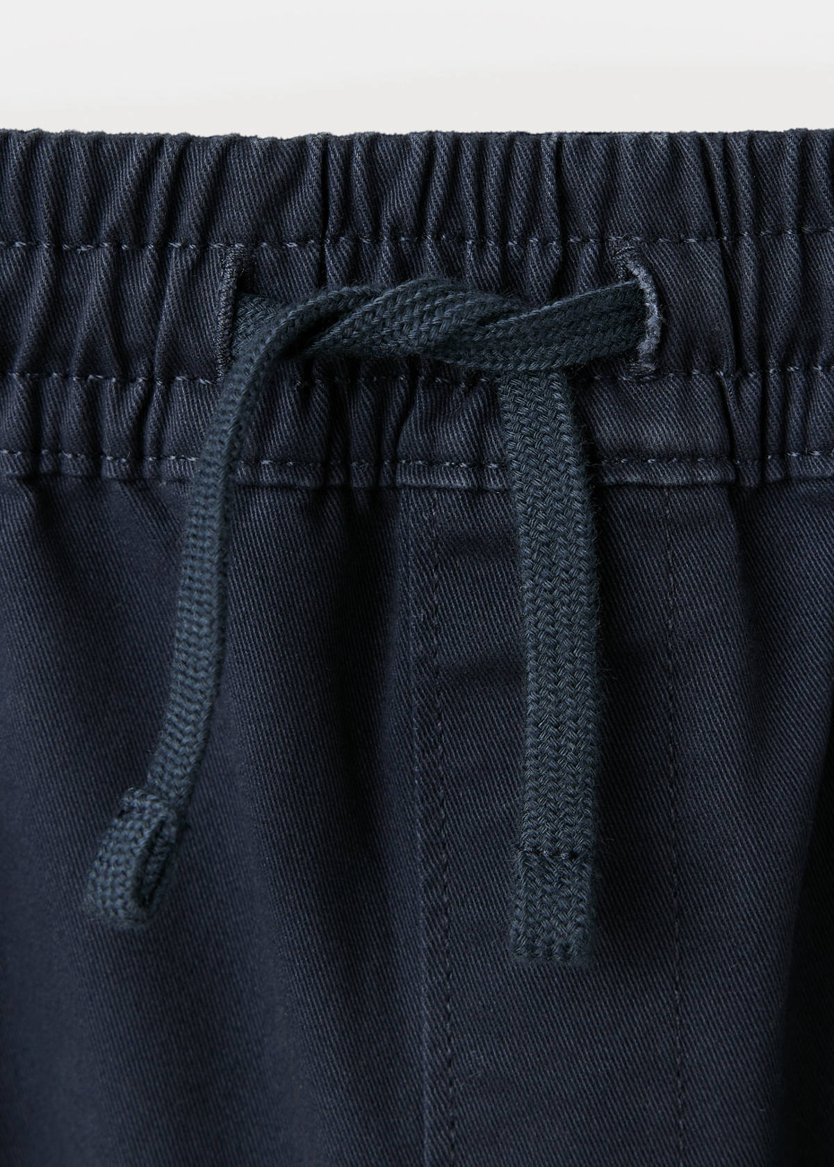 Cotton jogger-style trousers — Navy