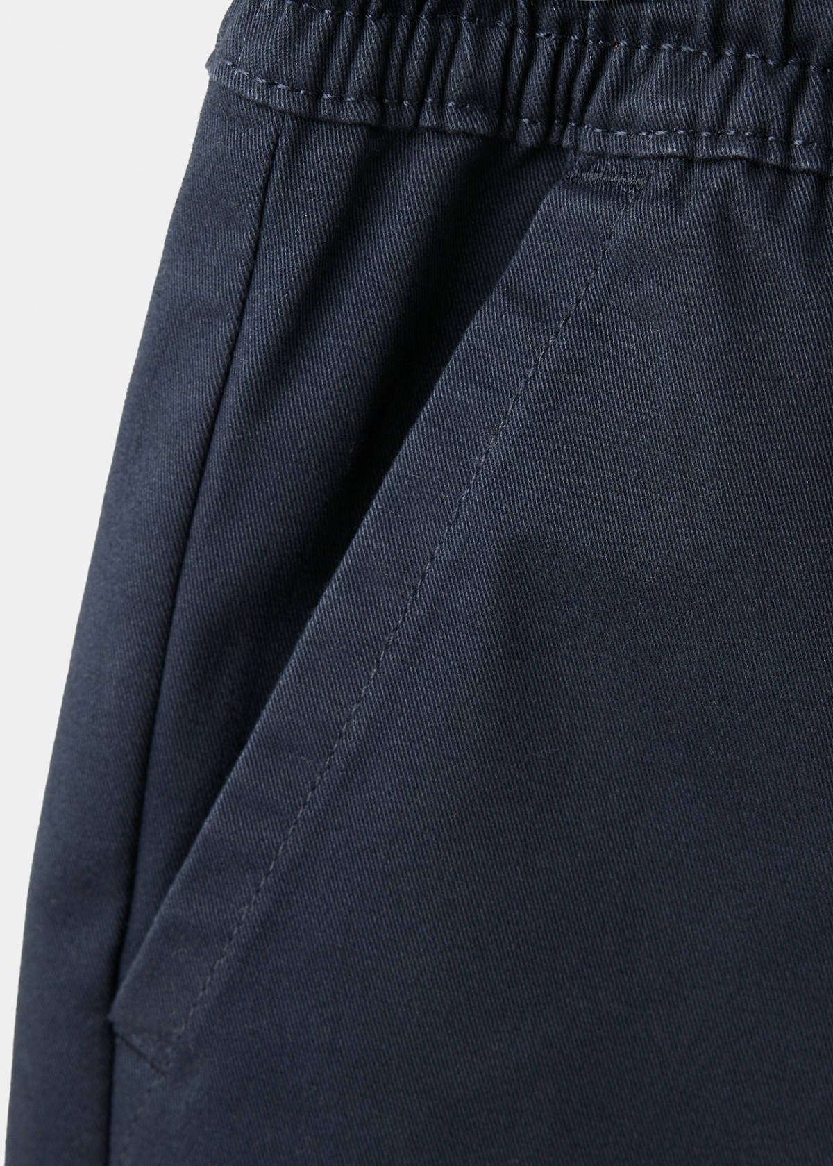 Cotton jogger-style trousers — Navy