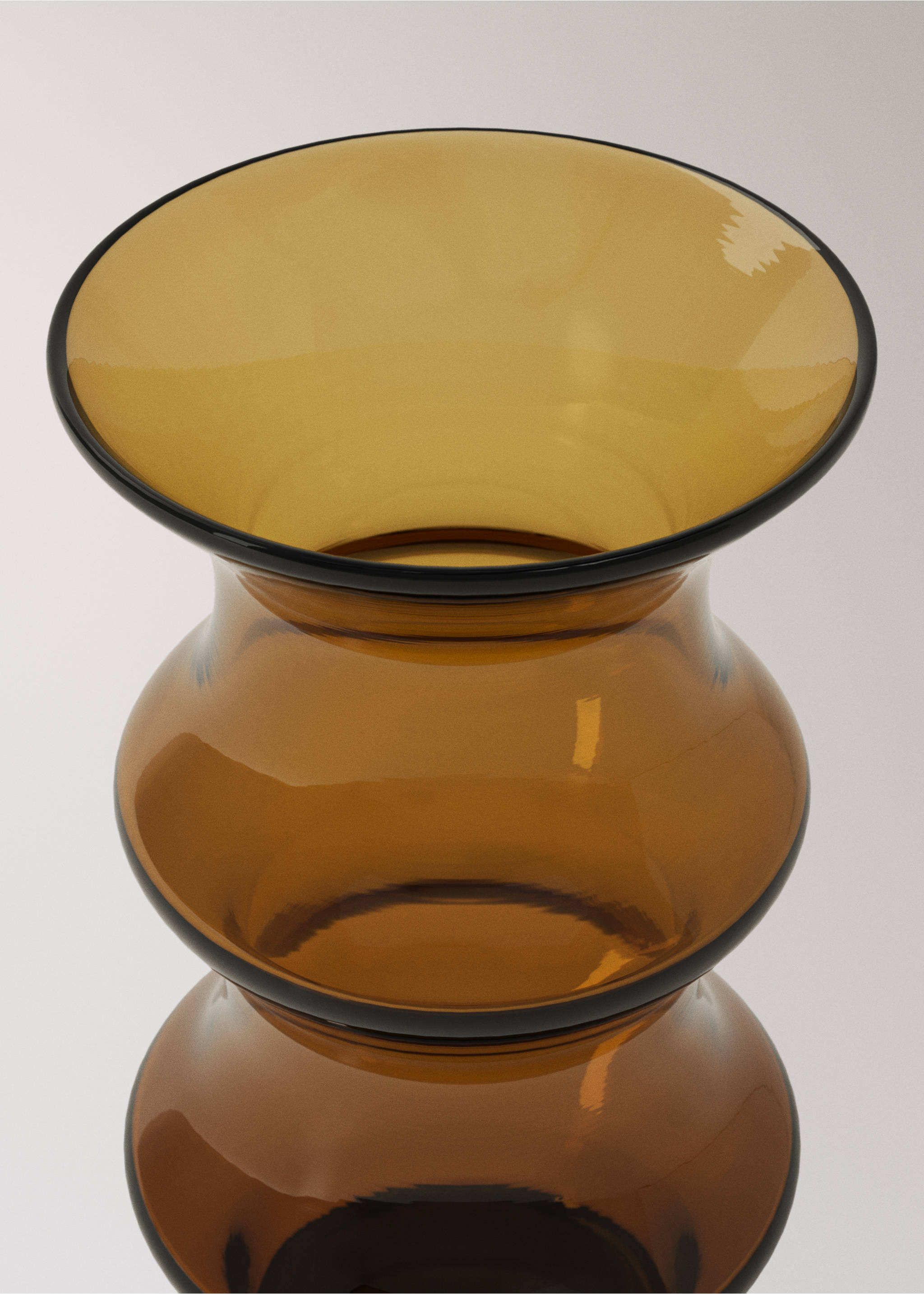 100% semi-transparent crystal vase - Details of the article 1, Russet. Ref: 37063275-00.