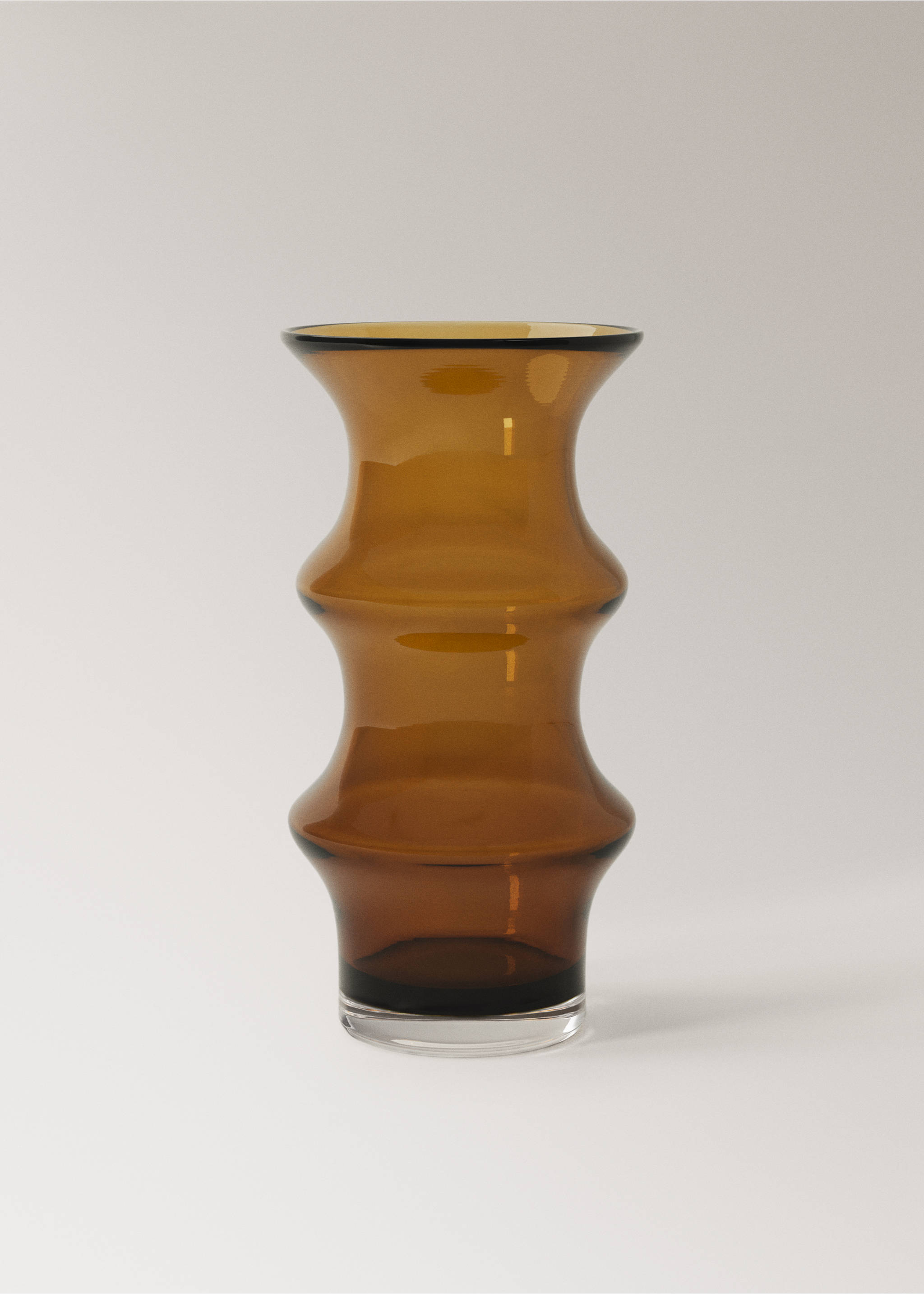 100% semi-transparent crystal vase - Article without model, Russet. Ref: 37063275-00.