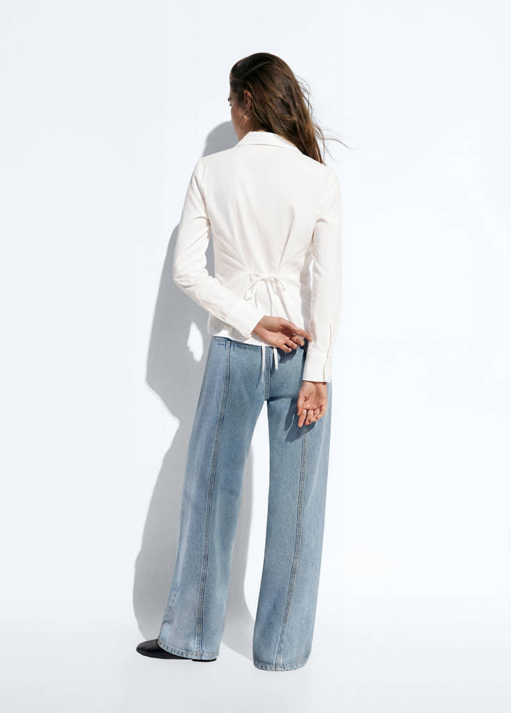 Fitted cotton shirt — Off White