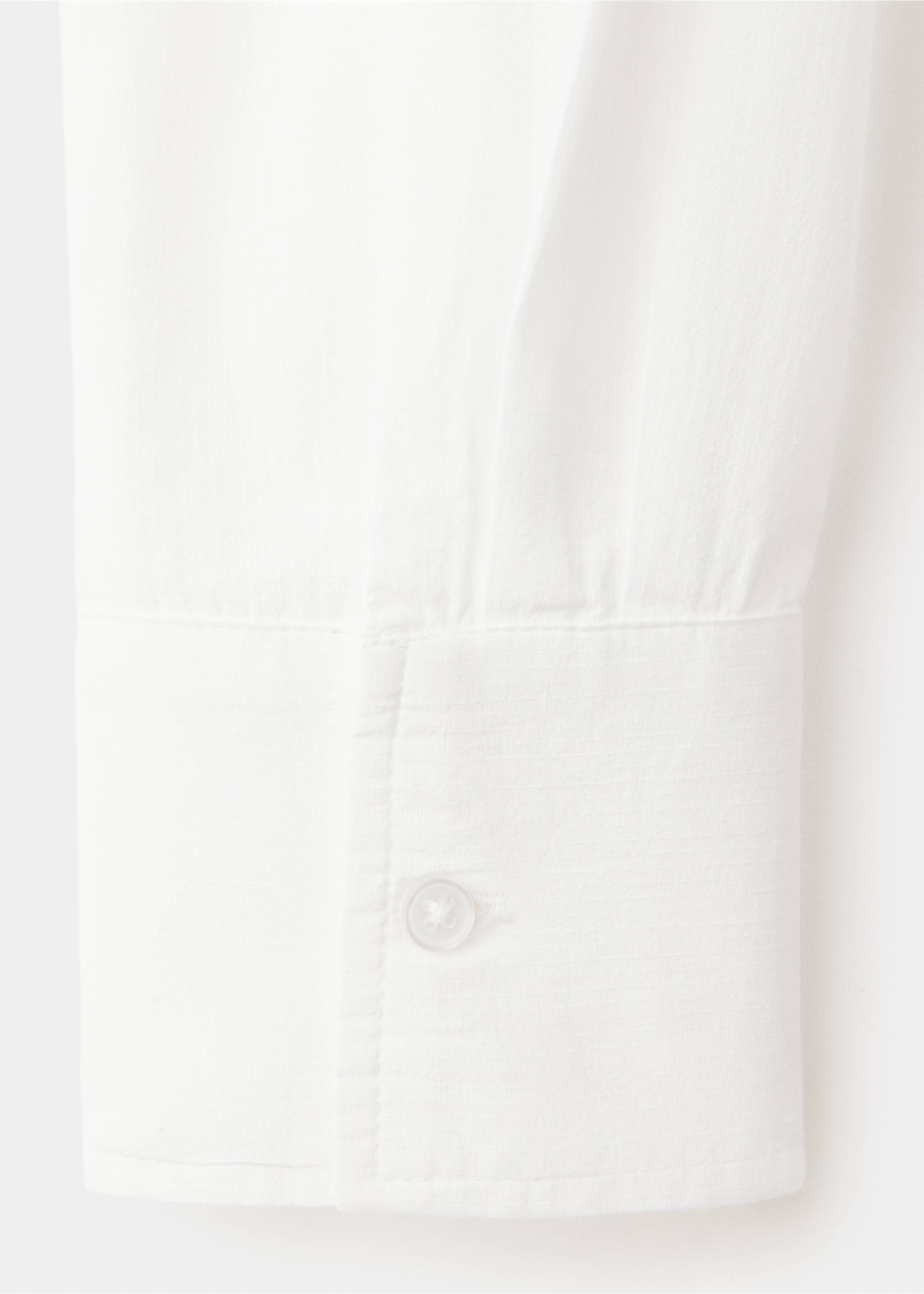 Fitted cotton shirt - Details of the article 0, Off White. Ref: 37063276-00.