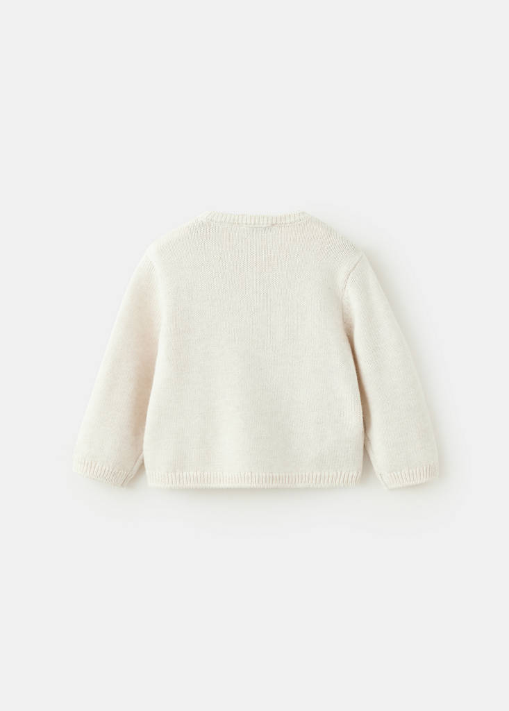 Long-sleeve knitted sweater — Sand