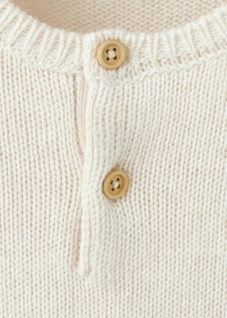 Long-sleeve knitted sweater — Sand