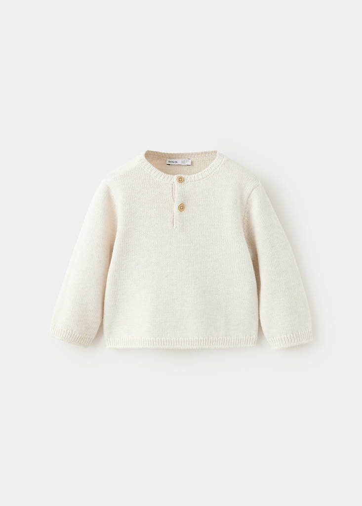 Long-sleeve knitted sweater — Sand