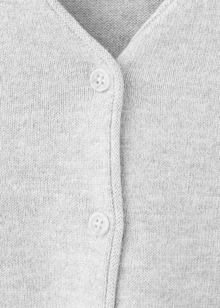 V-neck knitted cardigan — Medium Heather Grey