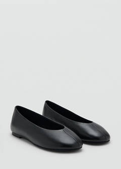 Leather ballet flats — Black 4