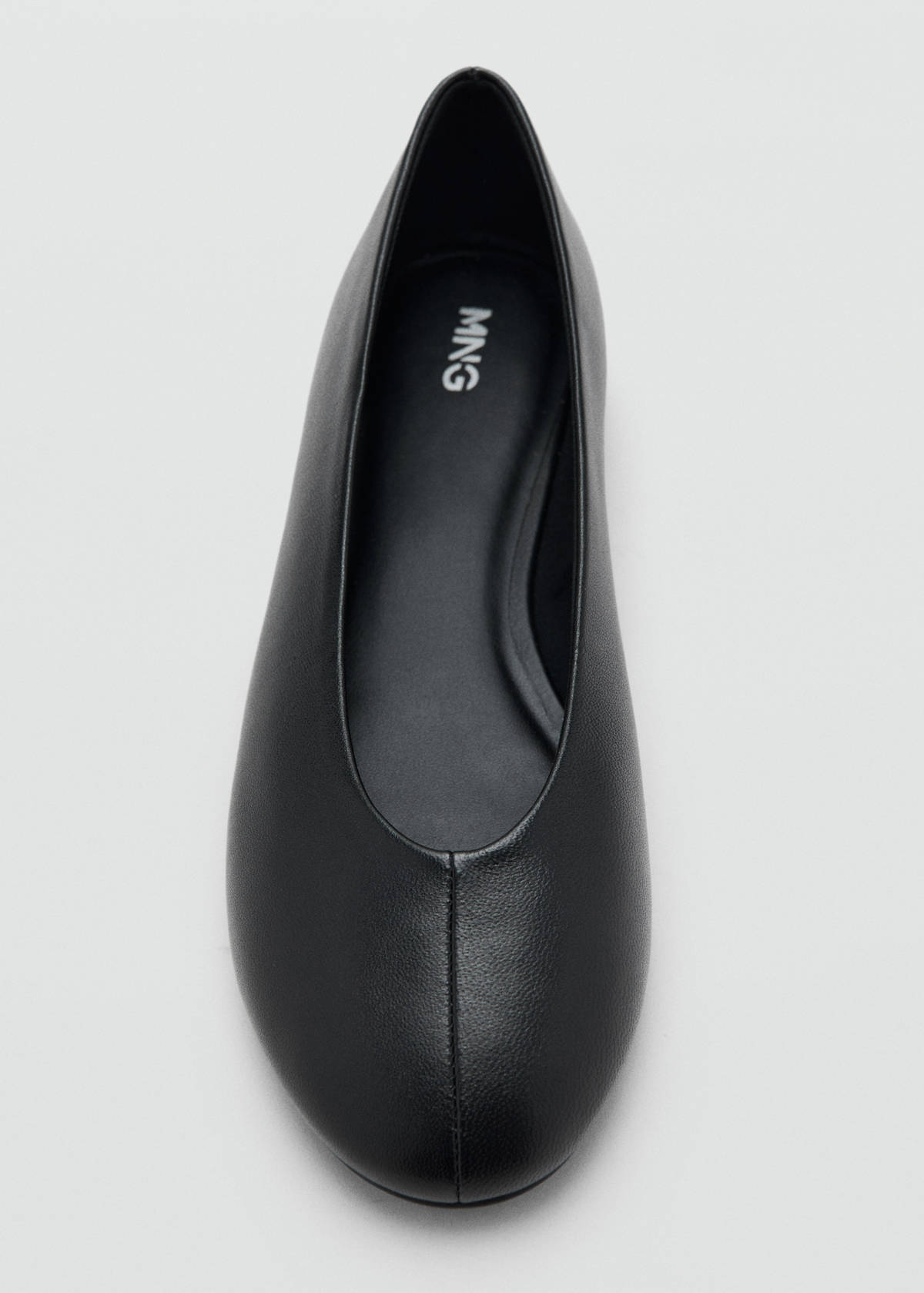 Leather ballet flats — Black