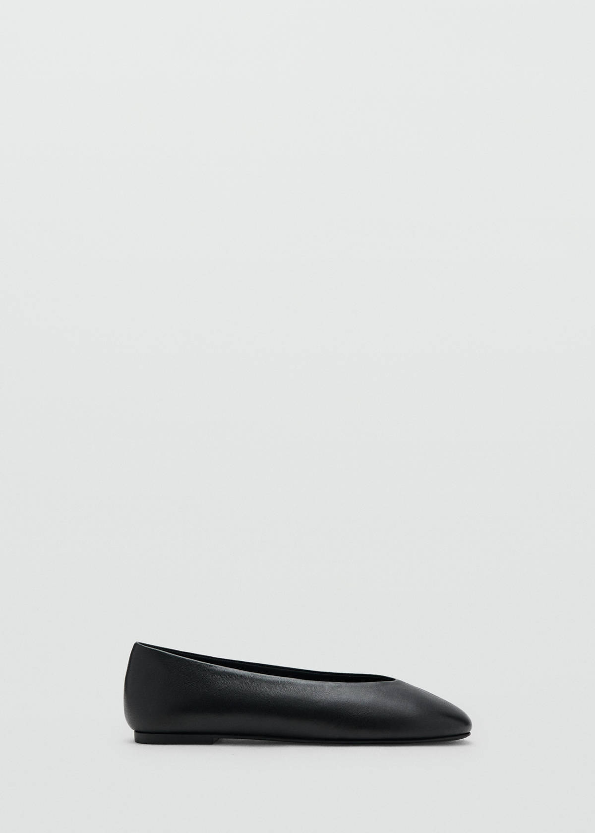 Leather ballet flats — Black