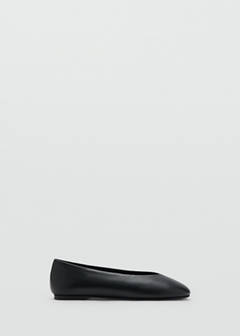 Leather ballet flats — Black 3