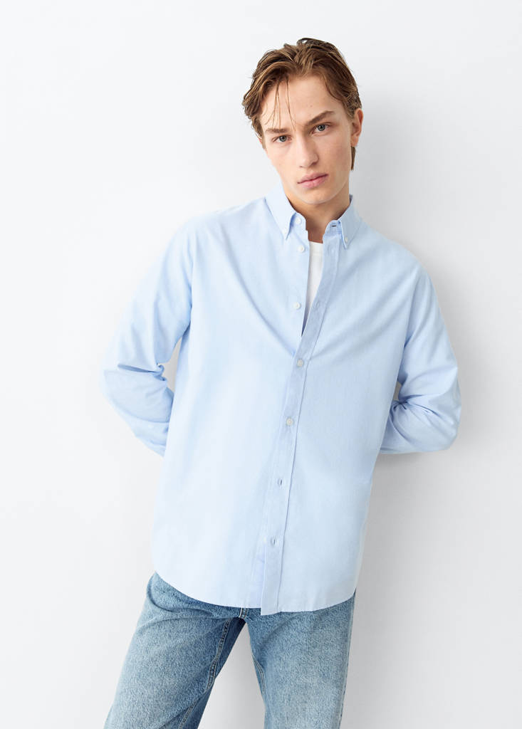 Oxford cotton shirt — Sky Blue