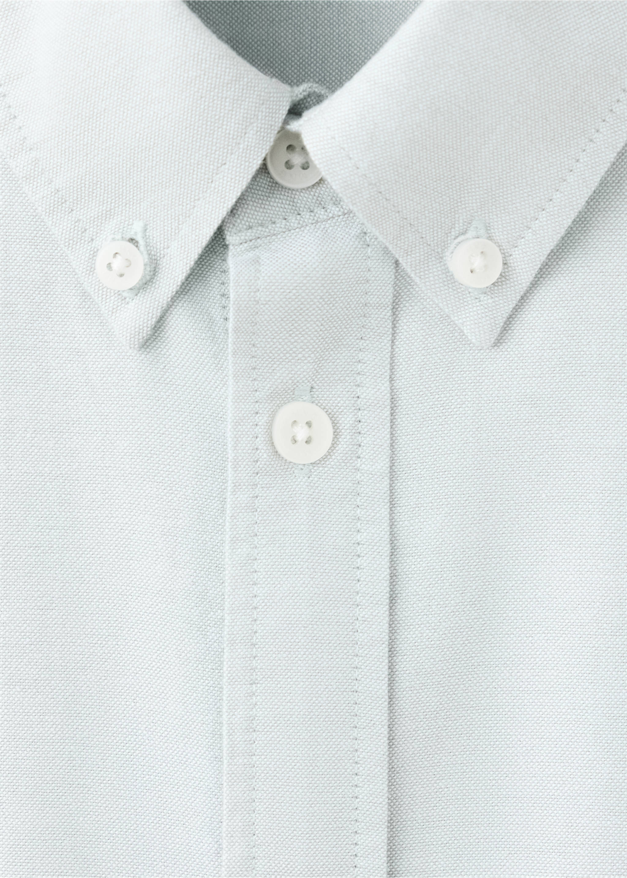 Oxford cotton shirt - Details of the article 8, Green. Ref: 37063288-00.
