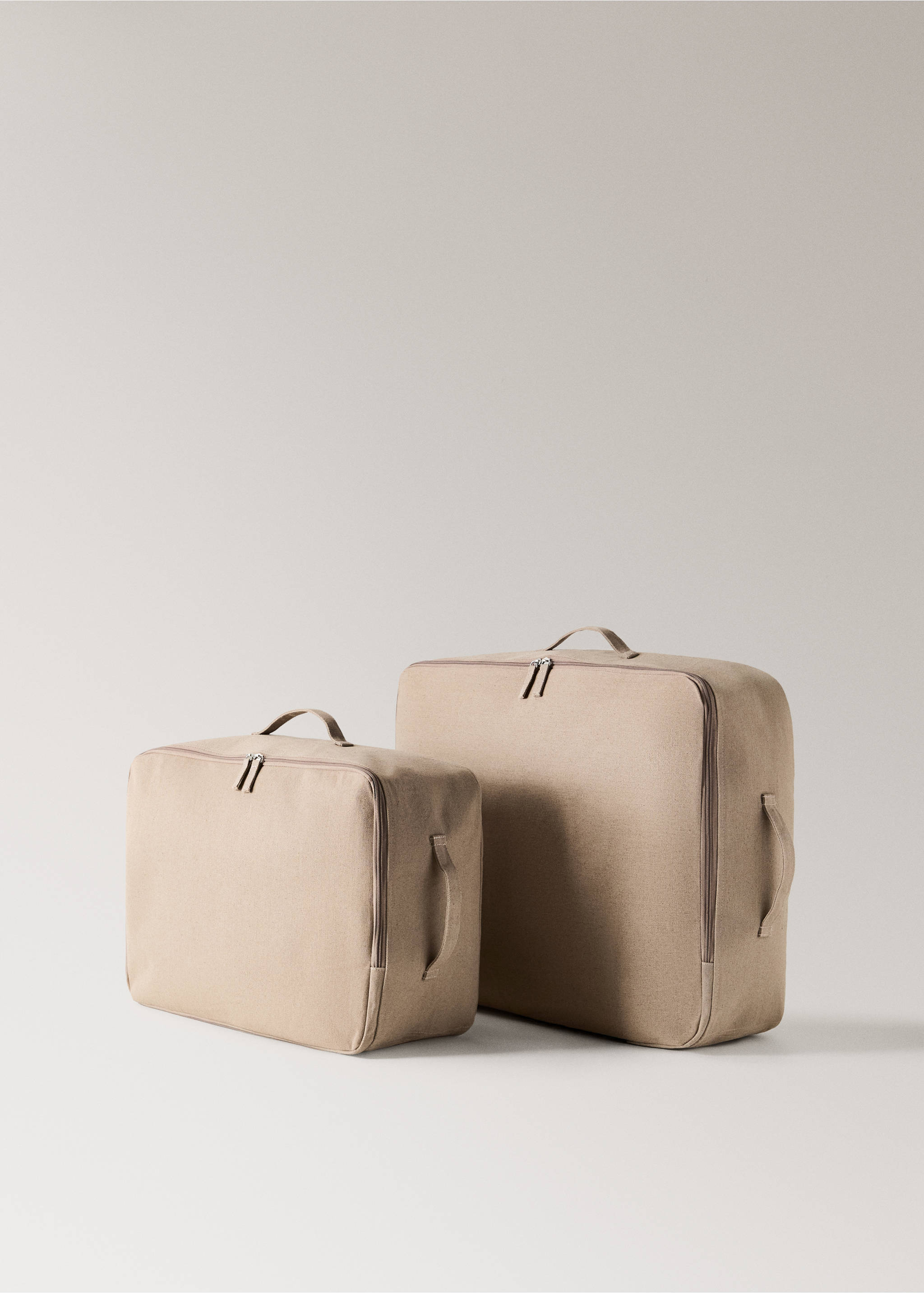 Storage box 18 x 49 x 38 cm - Details of the article 5, Beige. Ref: 37063289-00.