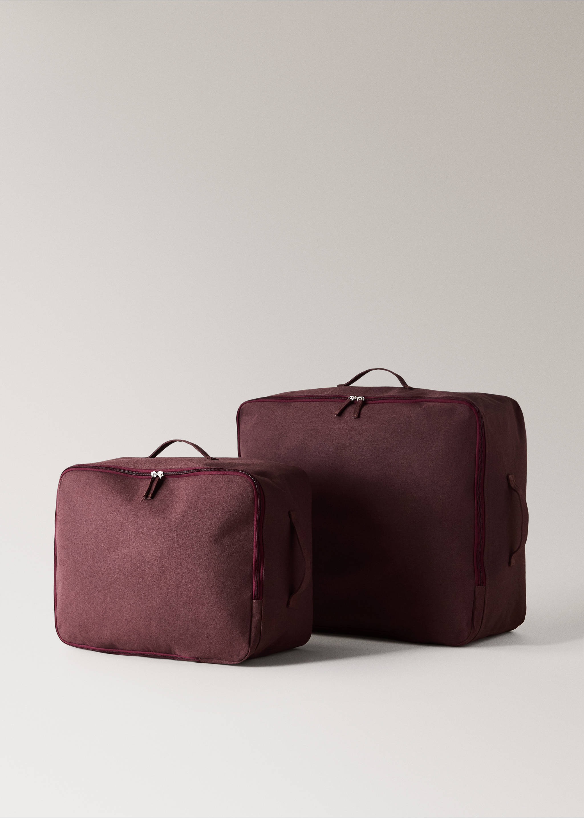 Storage box 18 x 49 x 38 cm - Details of the article 5, Burgundy. Ref: 37063289-00.