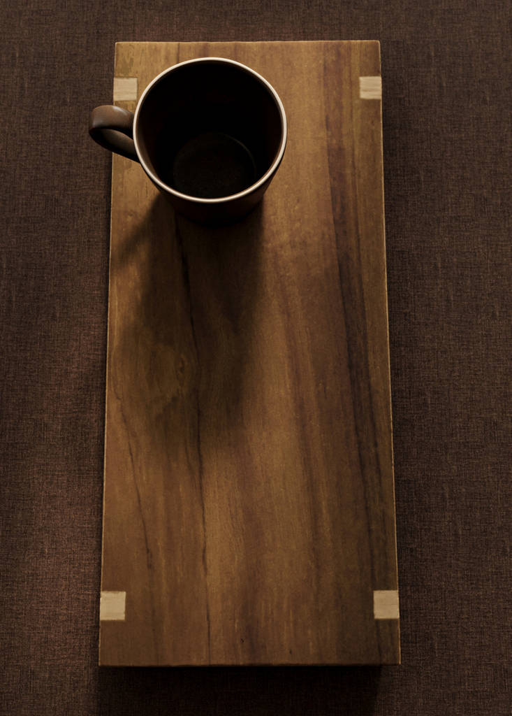 Medium wood tray — Brown