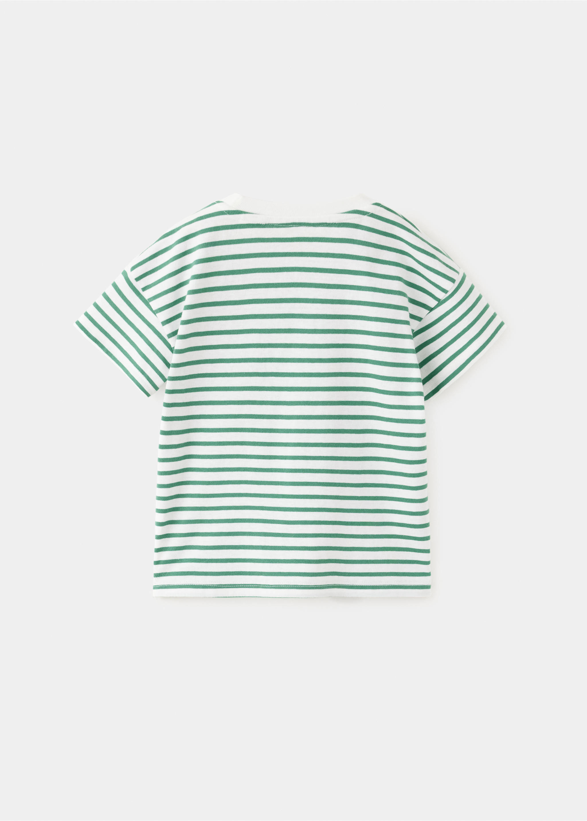T-shirt às riscas Hello Kitty - Verso do artigo, Verde. Ref: 37063295-00.