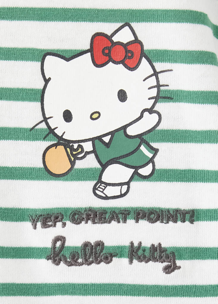 Hello Kitty striped T-shirt — Green