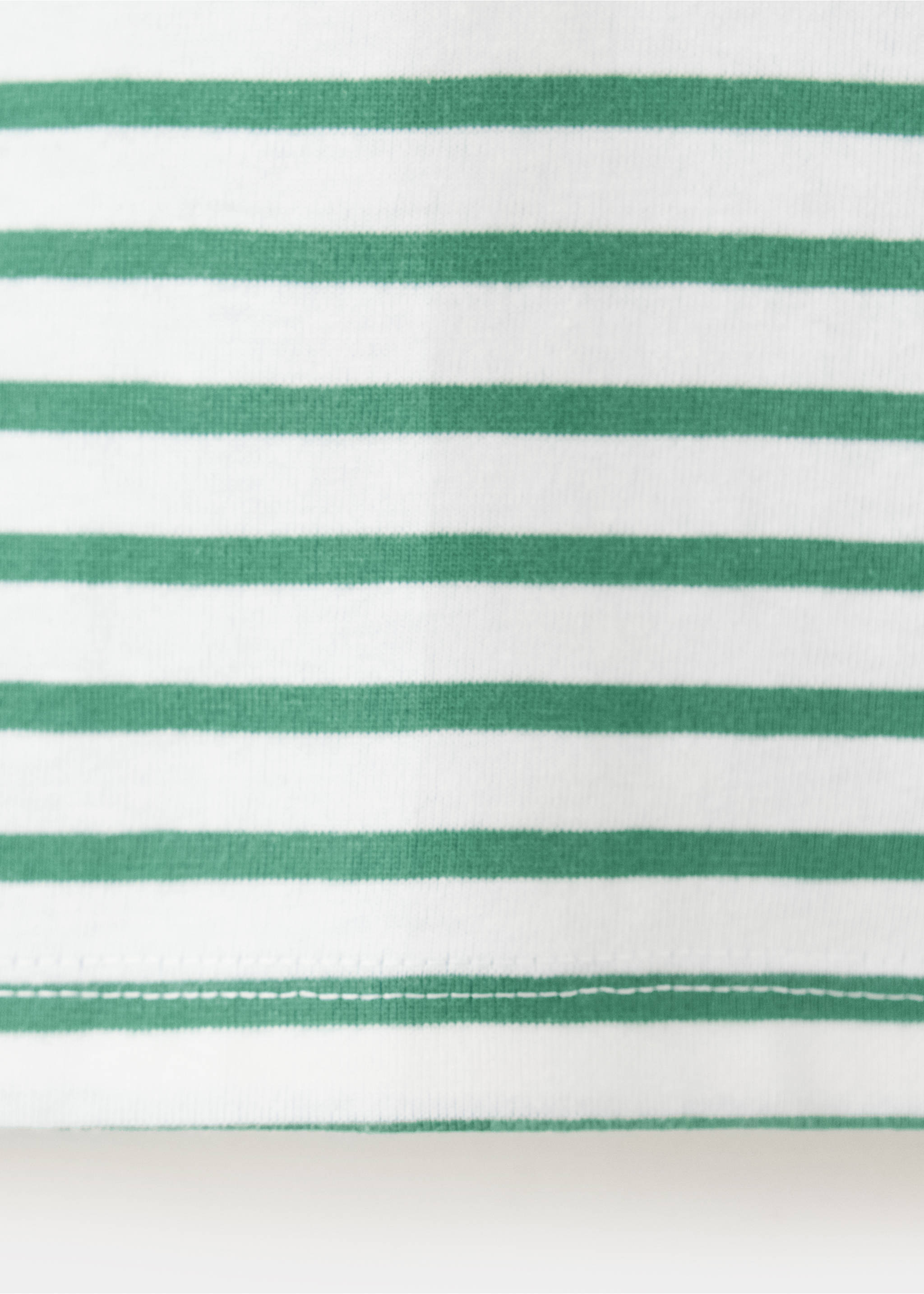 T-shirt às riscas Hello Kitty - Pormenor do artigo 0, Verde. Ref: 37063295-00.