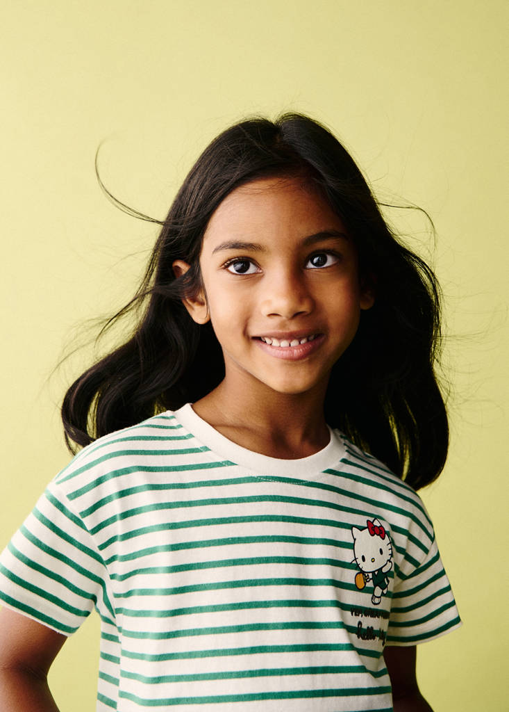 Hello Kitty striped T-shirt — Green