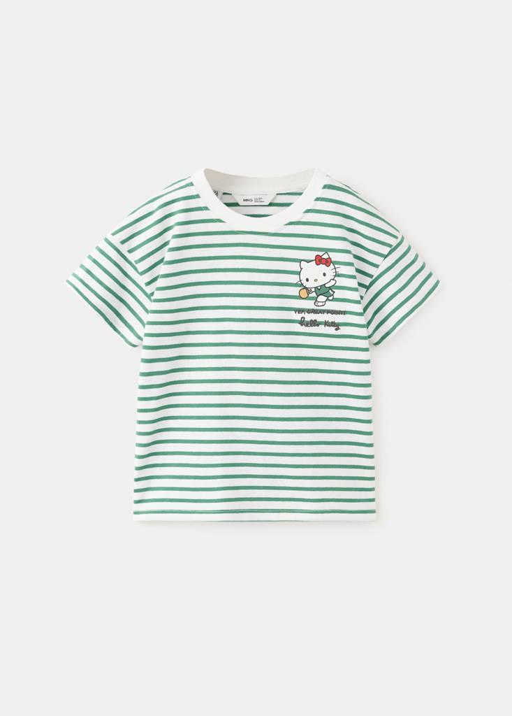 Hello Kitty striped T-shirt — Green
