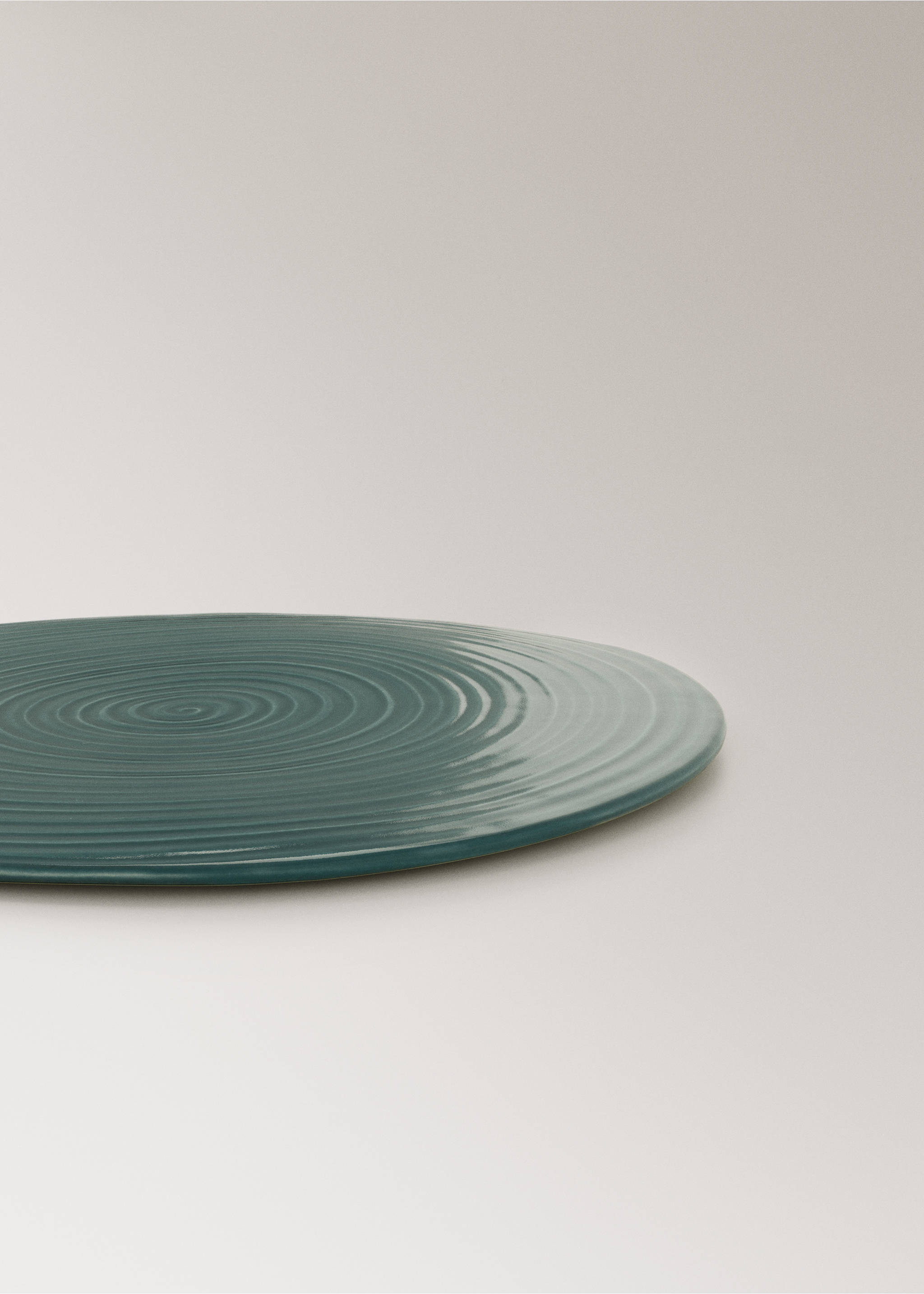 Stoneware dish - Details of the article 1, Petrol Blue. Ref: 37063298-00.