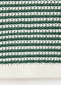 Striped knitted gilet — Green 6